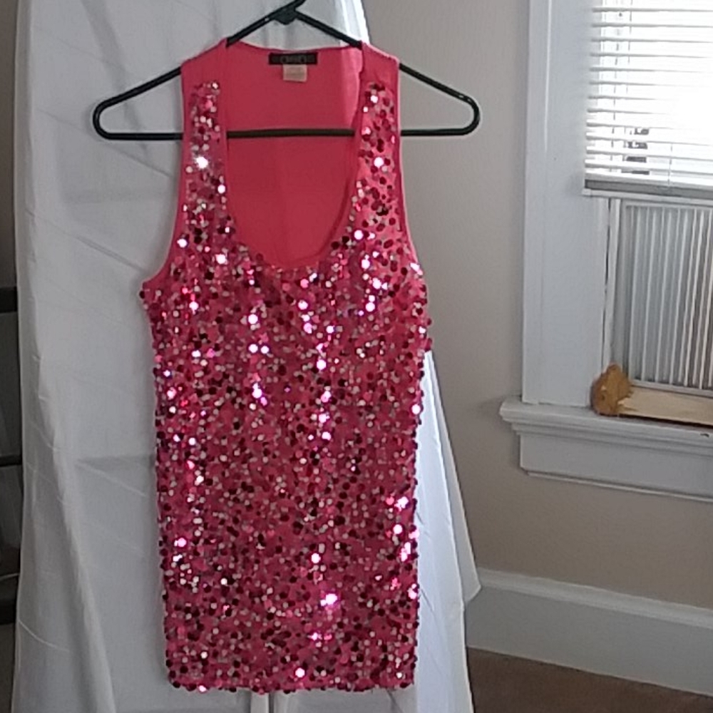 Womens medium sequin tank top